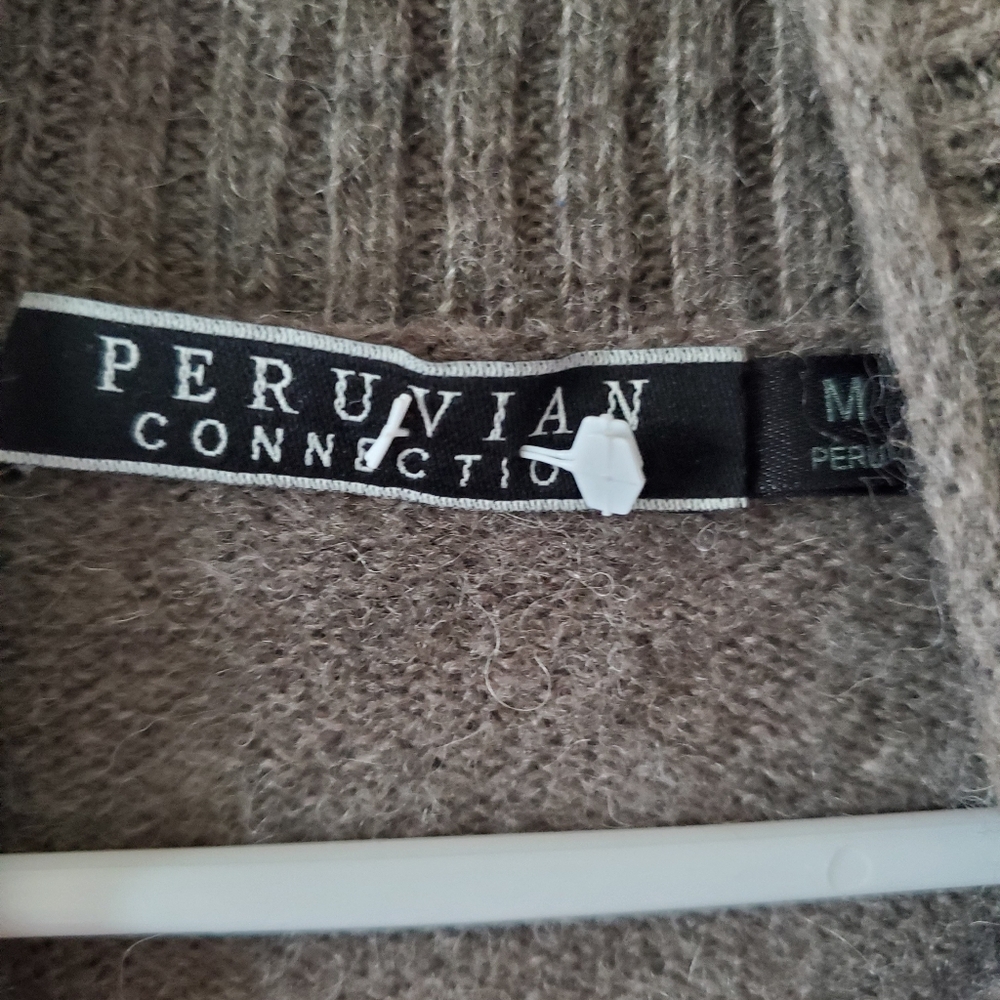 Peruvian Connection Brown Button-Up Cardigan - image 7